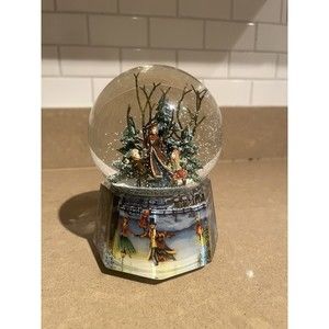 MusicBox Kingdom 46070 Snow Globe Ice Skater Music Box We Wish You A Merry Xmas
